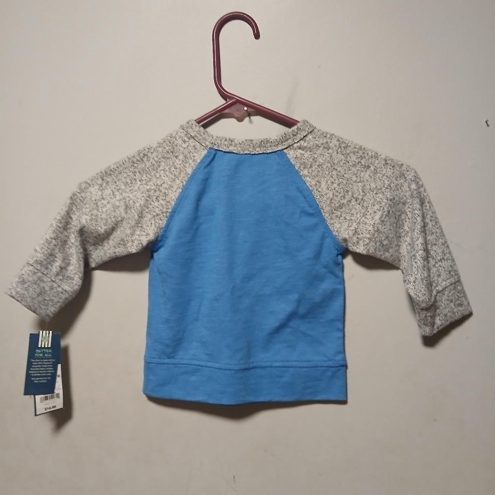 Genuine kids by Oshkosh boys long sleeve Pullover Shirt.  NWT. Size 12 months - Picture 4 of 16